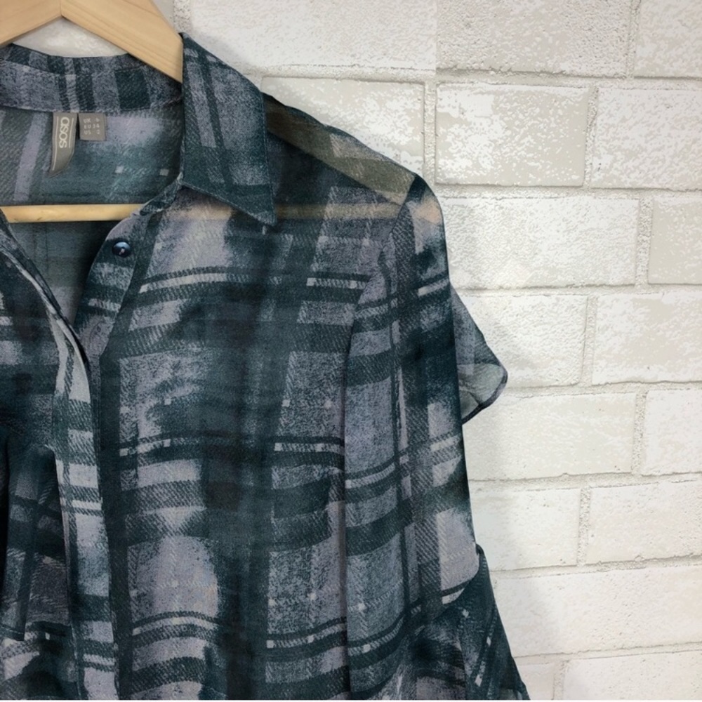 ASOS Button Down Blouse. Ruffle - Picture 4 of 8